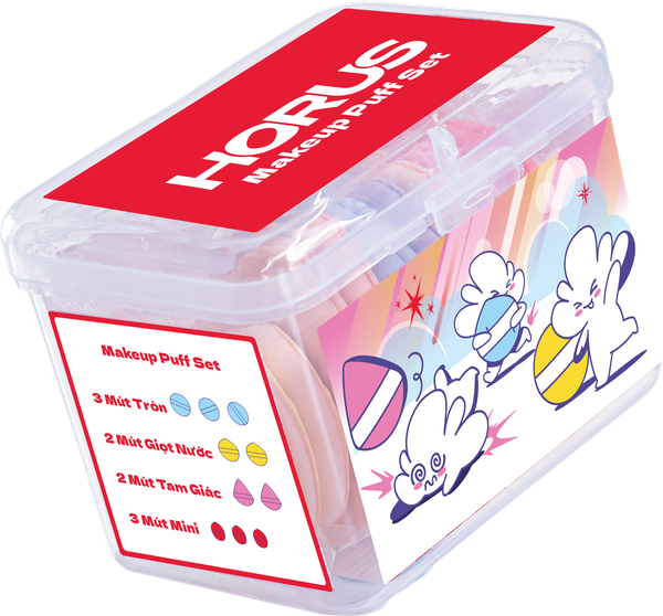 GIỚI THIỆU BỘ BÔNG MÚT HORUS MAKEUP PUFF SET