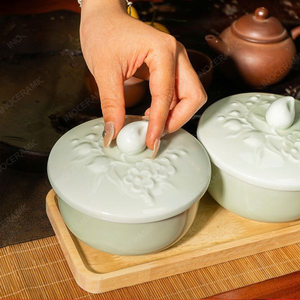 Bộ hũ đựng kẹo mứt Bát Tràng - quà tặng Tết công đoàn