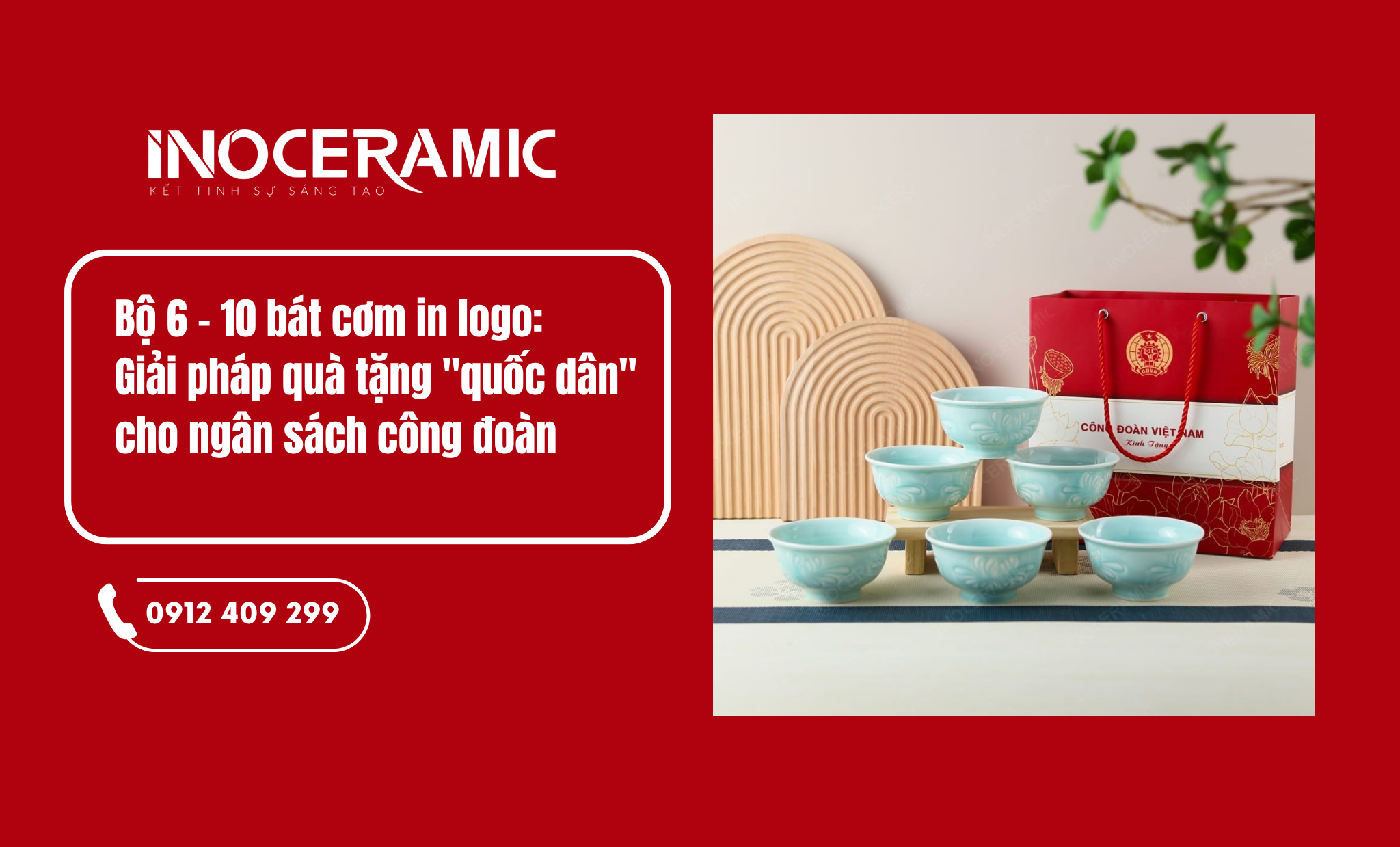 Xưởng sản xuất bát đĩa in logo - quà tặng công đoàn KCN số lượng lớn