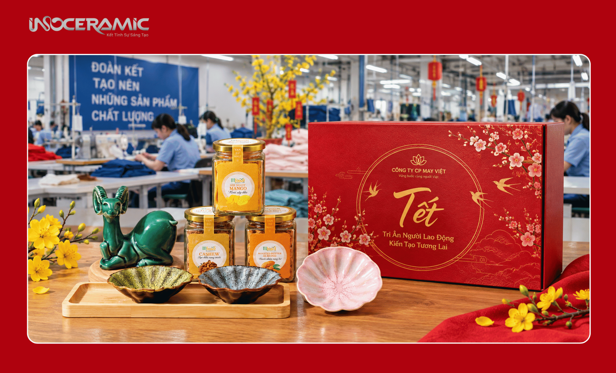 Giftset thiết thực làm quà Tết cho công nhân của nhà máy may