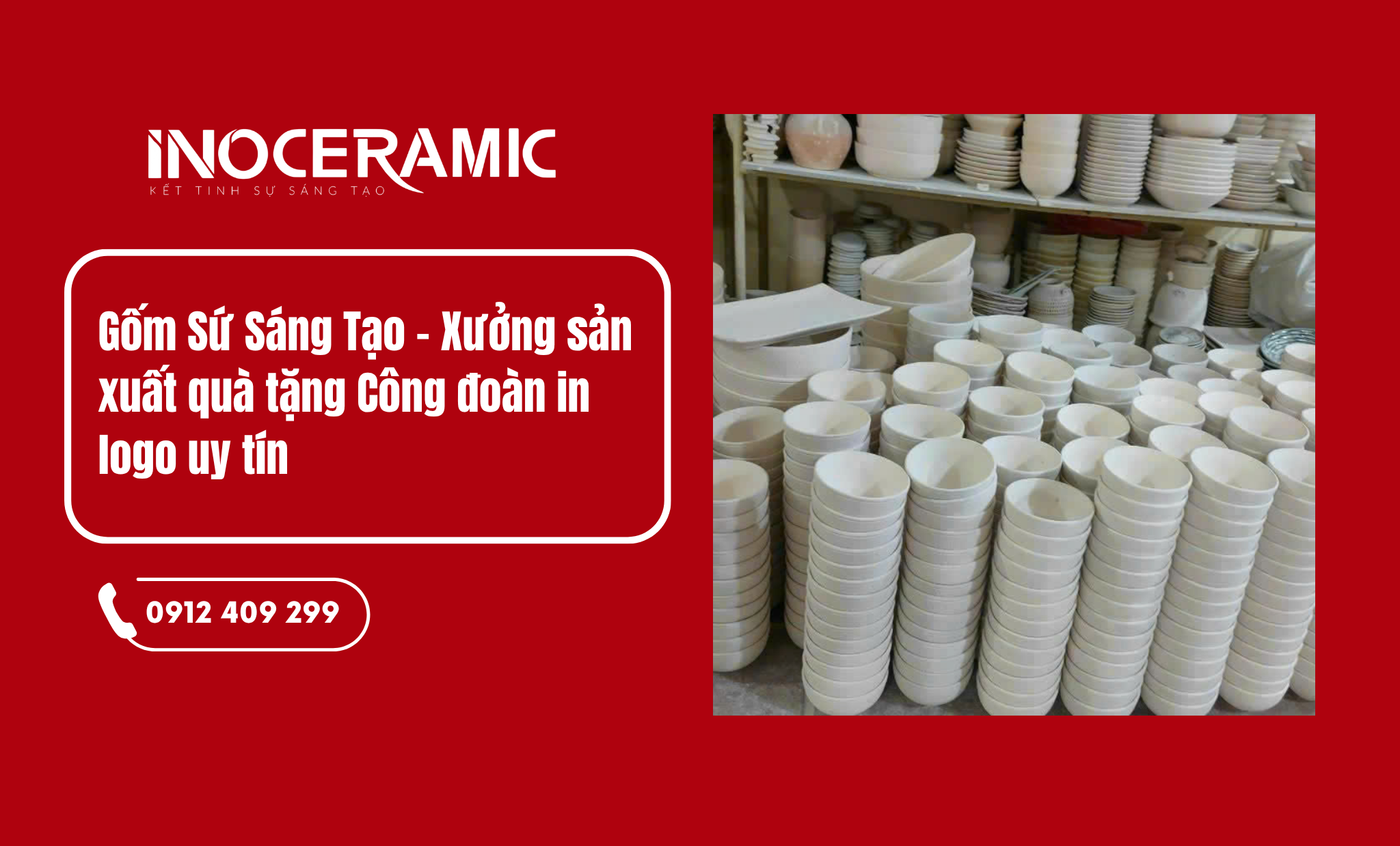 Xưởng sản xuất bát đĩa in logo - quà tặng công đoàn KCN số lượng lớn