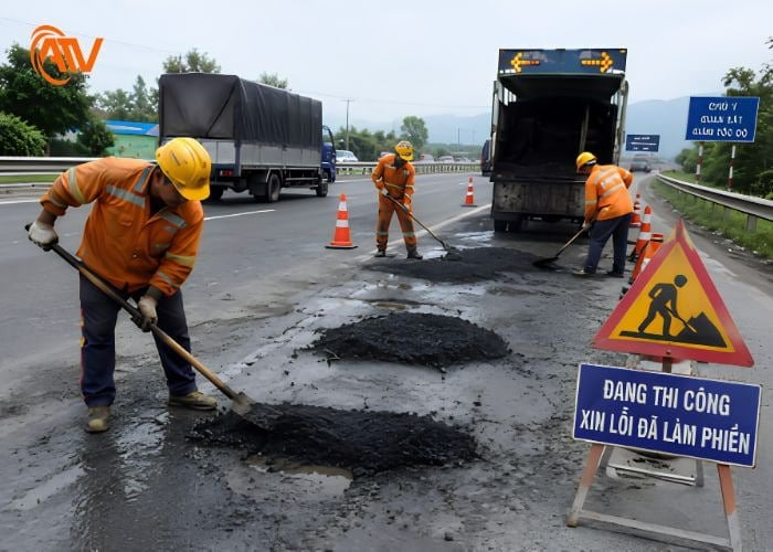 Biển cảnh báo công trình giao thông an toàn cho người tham gia giao thông và người lao động