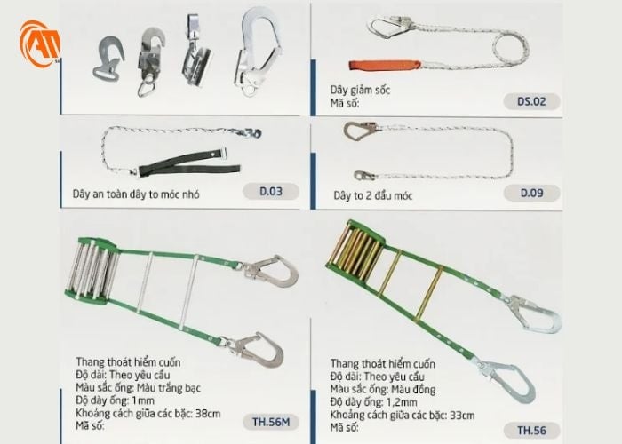 Cấu tạo chi tiết của loại thang dây thoát hiểm