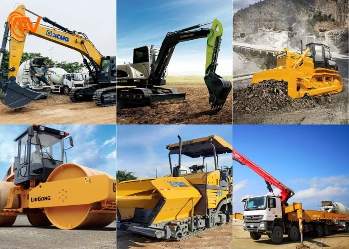 Thiết bị cơ giới chuyên dụng đối với các công trình có quy mô lớn