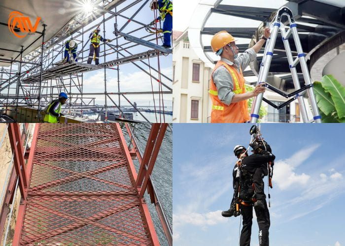 Thiết bị hỗ trợ làm việc trên cao trong quá trình thi công công trình