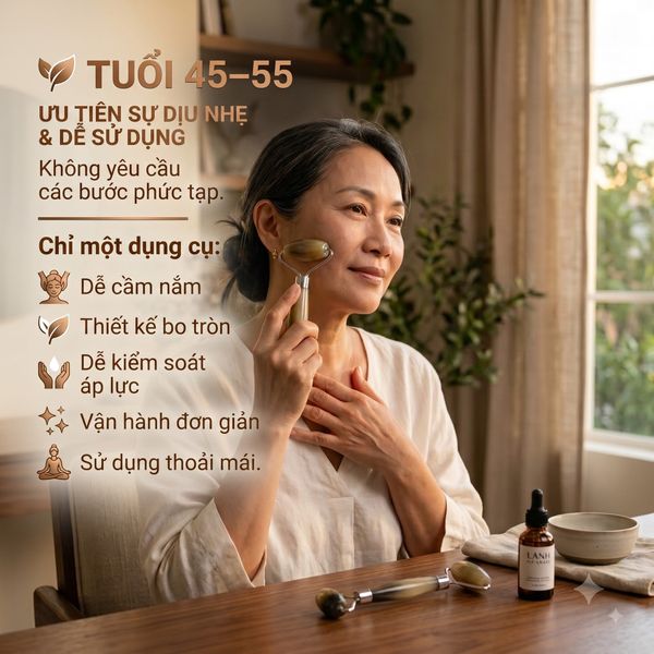Độ tuổi 45–55: Ưu tiên sự nhẹ nhàng và dễ sử dụng
