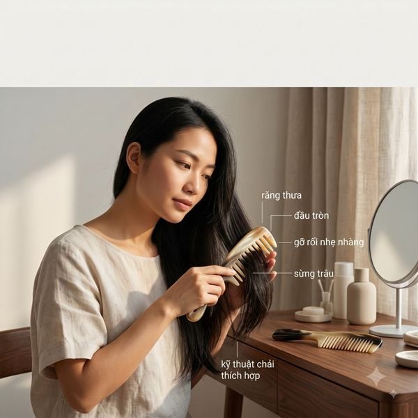 Nên chọn lược sừng nào nếu tóc dễ gãy rụng?