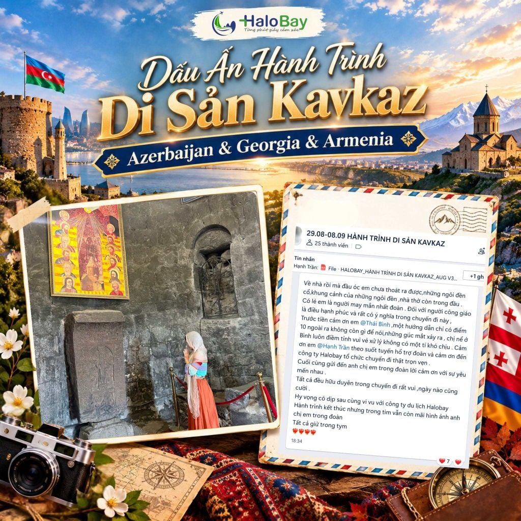 Feedback Khách hàng HaloBay Travel trong Hành Trình Di Sản Kavkaz