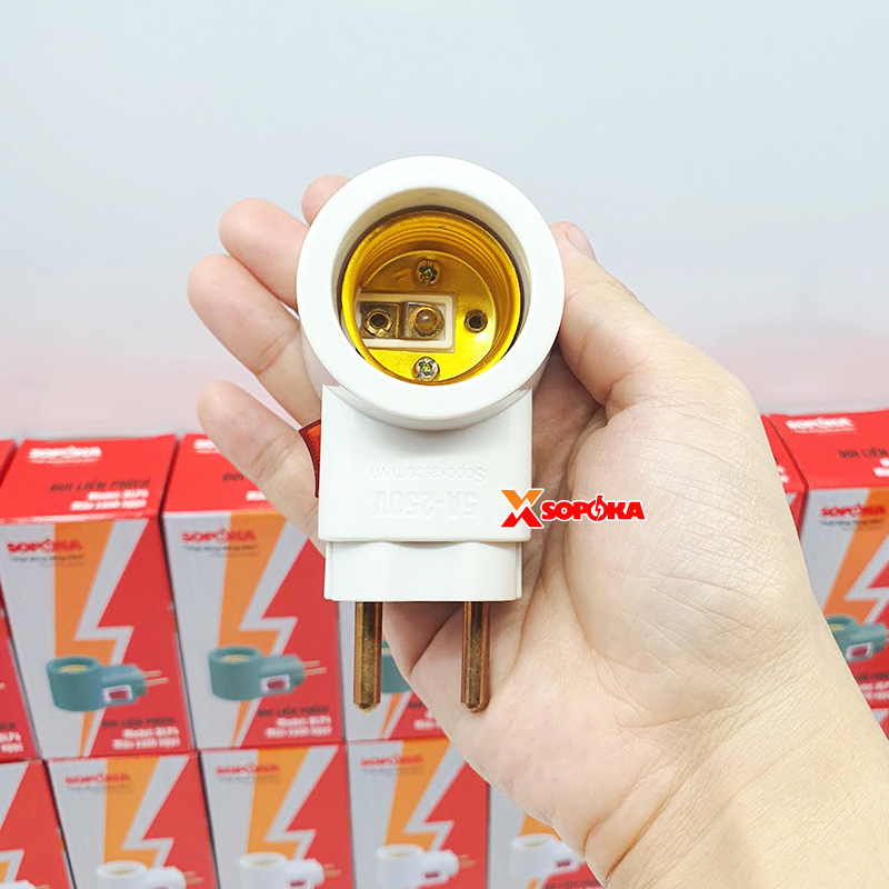 Đui Bóng Đèn Có Công Tắc Liền Phích Cắm ĐLP SOPOKA