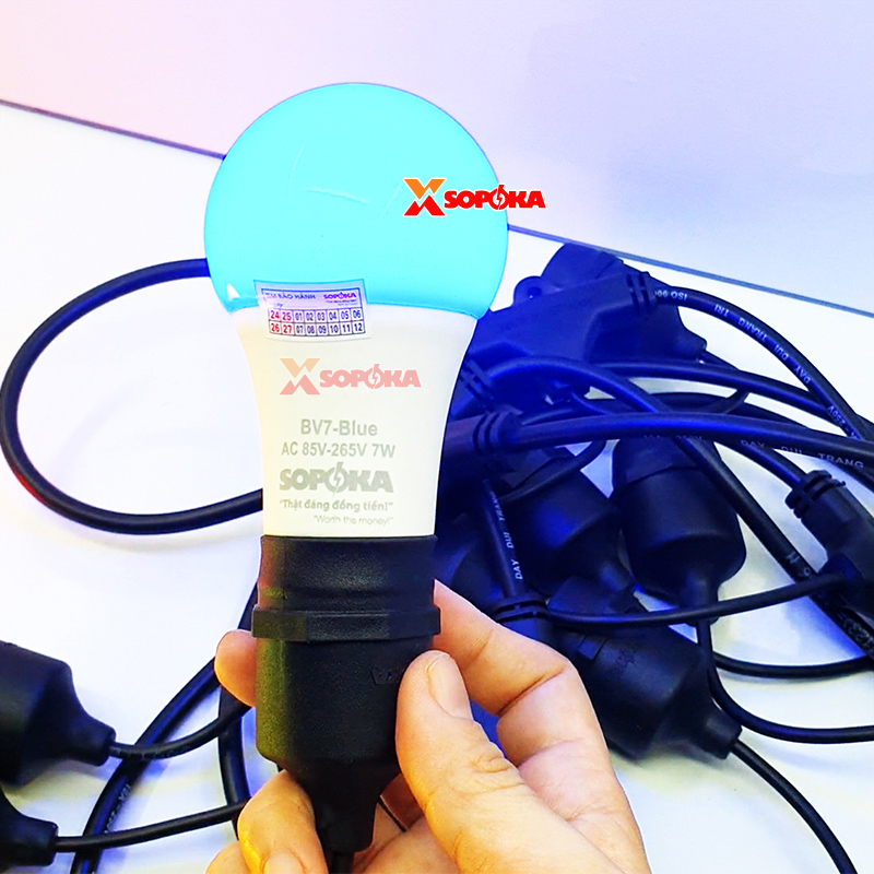 Dây Đui Bóng Đèn Trang Trí 5m 7.5m 10m Loại Thả Màu Đen SOPOKA