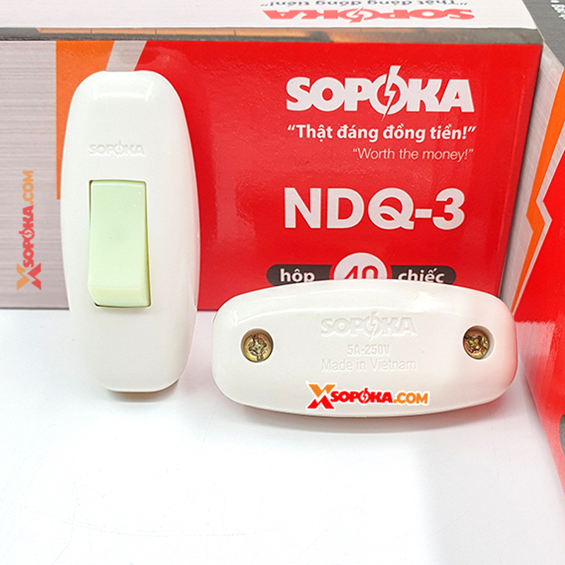 Công Tắc Treo Quả Nhót Dạ Quang 1200W 5A NDQ-3 SOPOKA