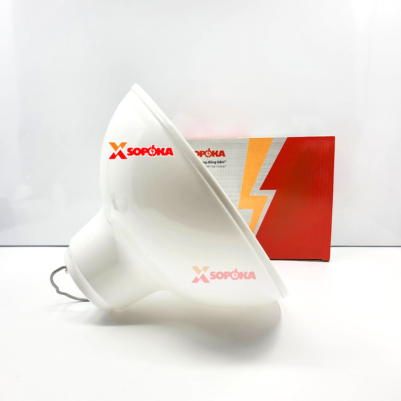 Chóa Đèn (Chao Đèn) Nhựa Có Móc Treo M300 Chống Vỡ Chống Mưa Chịu Nhiệt SOPOKA