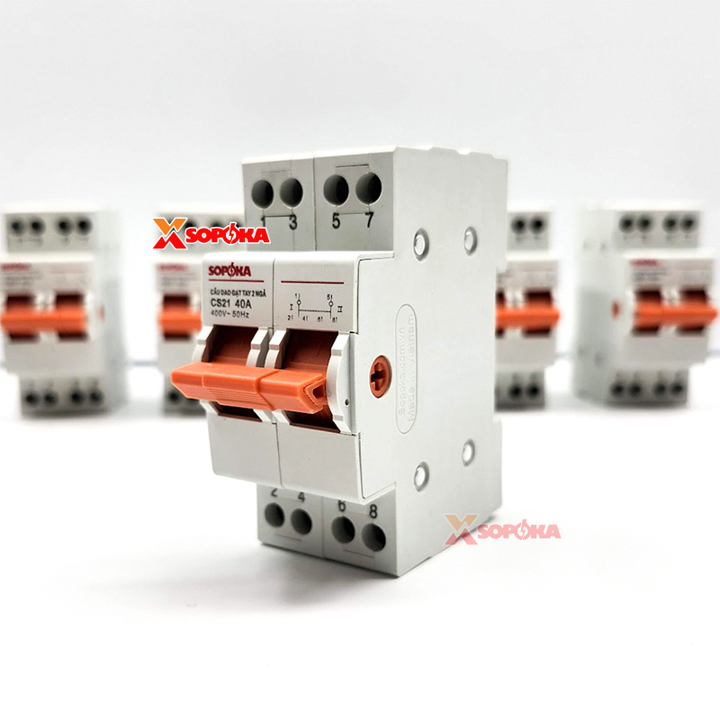 Cầu Dao Gạt Tay 2 Ngã 2P CS2P40A SOPOKA