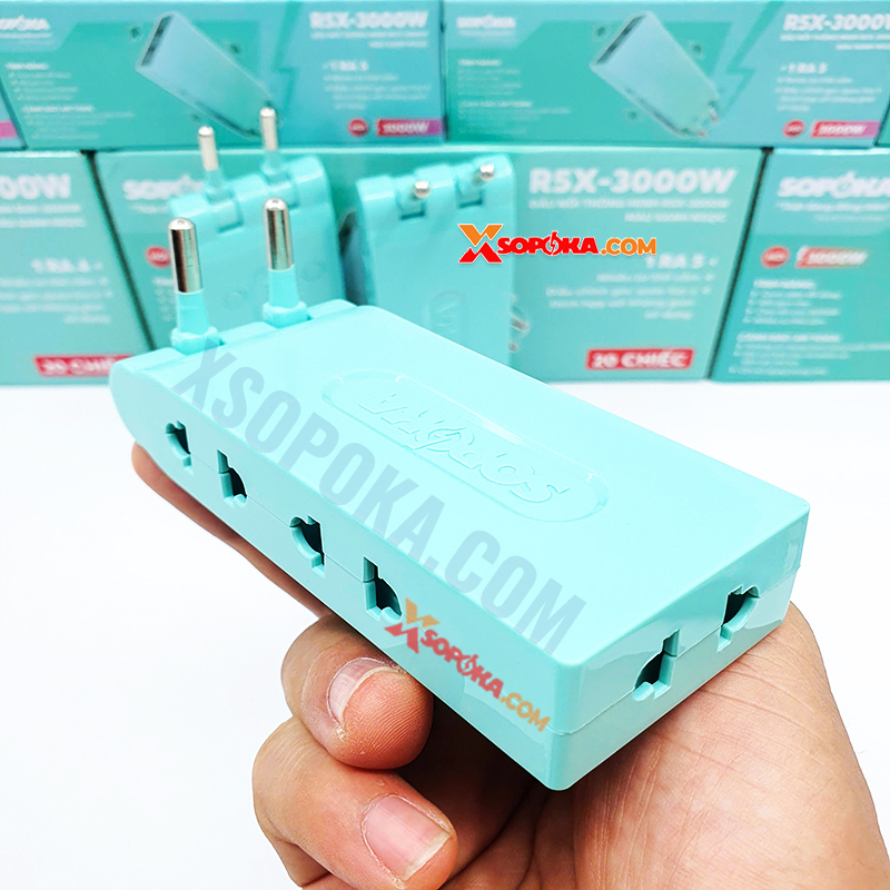 Ổ Chia Điện 5 Lỗ Dẹp Cổ Xoay 3000W R5X-3000W SOPOKA