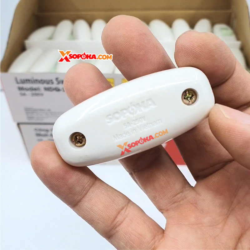Công Tắc Treo Quả Nhót Dạ Quang 1200W 5A NDQ-3 SOPOKA