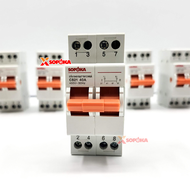 Cầu Dao Gạt Tay 2 Ngã 2P CS2P40A SOPOKA