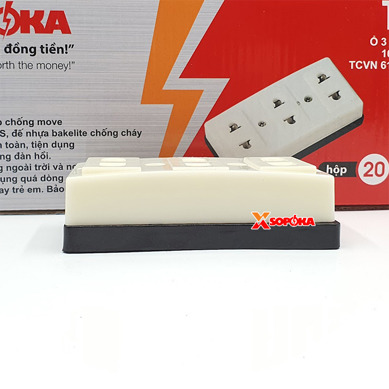 Ổ Cắm Điện Gắn Táp Lô 3 Lỗ T31 SOPOKA 2200W