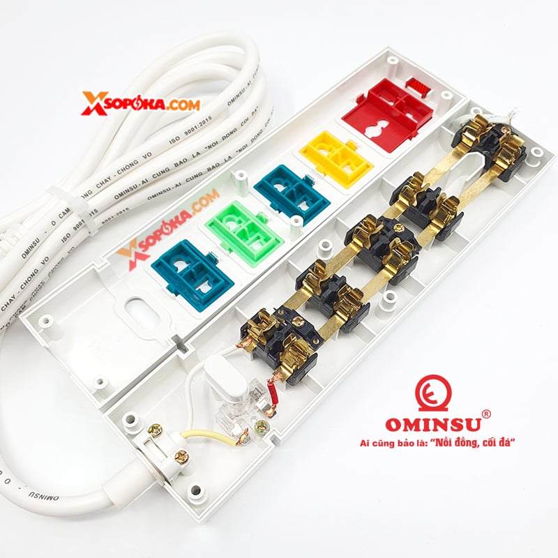 Ổ Dây 5 Cửa Dòng S 2500W 11.4A 5ST-3/5ST-5/5ST-10 OMINSU