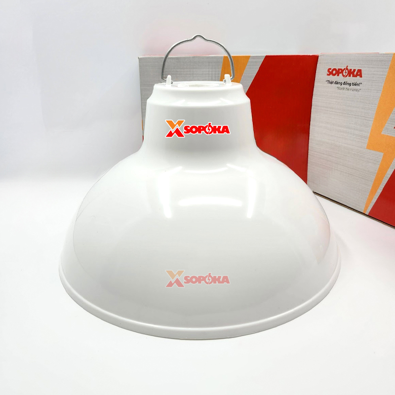 Chóa Đèn (Chao Đèn) Nhựa Có Móc Treo M300 Chống Vỡ Chống Mưa Chịu Nhiệt SOPOKA