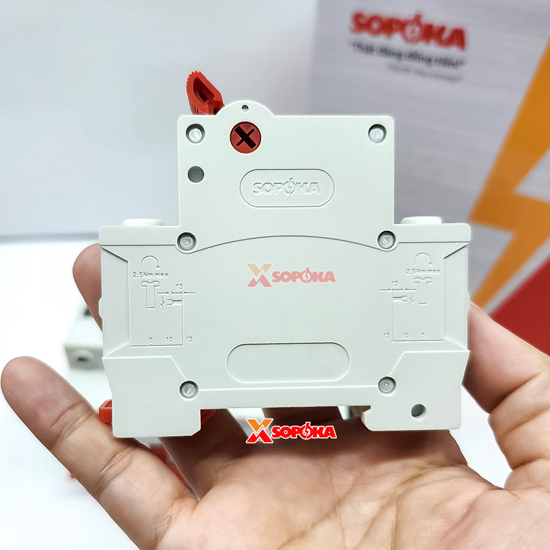 SOPOKA Cầu Dao Gạt Tay 1 Ngã 1P MS21 (dải 15A–80A)