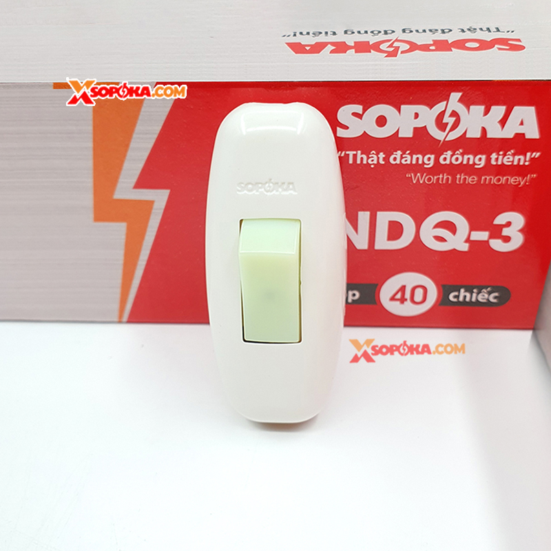 Công Tắc Treo Quả Nhót Dạ Quang 1200W 5A NDQ-3 SOPOKA
