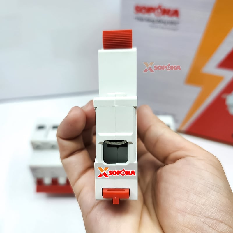 SOPOKA Cầu Dao Gạt Tay 1 Ngã 1P MS21 (dải 15A–80A)