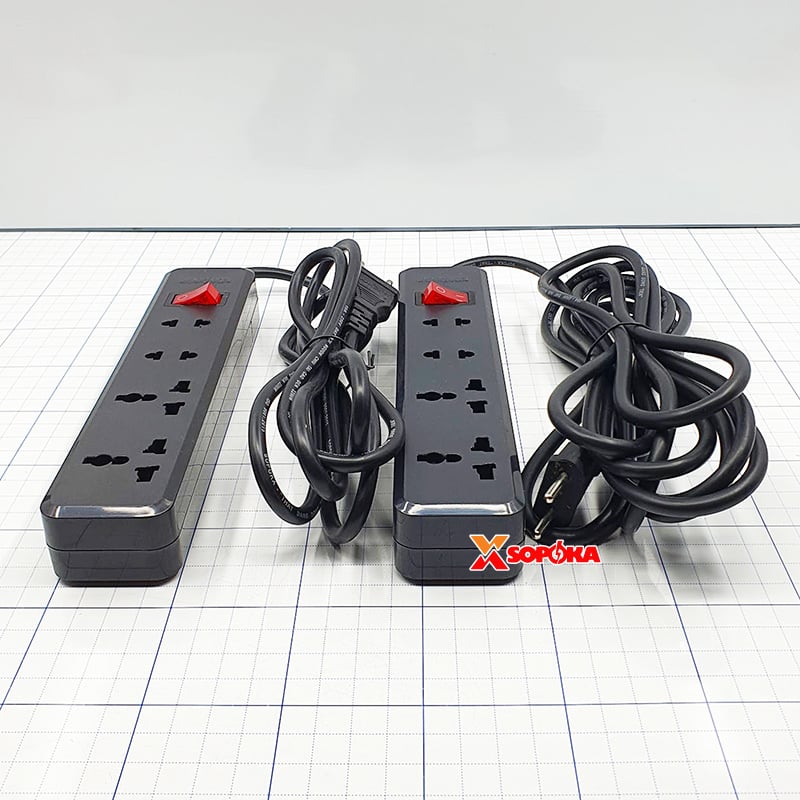 Ổ Cắm Điện 4 Lỗ 2200W Lõi Sứ – SOPOKA 4K | Chống Cháy, Chống “Move”, Công Tắc ON/OFF