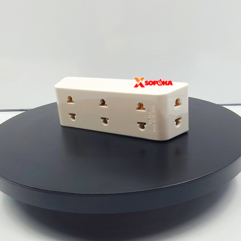 Phích Cắm Chia Điện 5 Lỗ Cổ Xoay Cao P26 SOPOKA