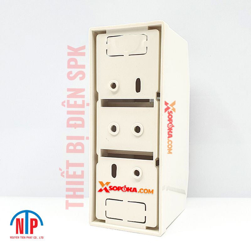 Hộp CB 1 pha 1P Tiến Phát nhựa ABS màu trắng gắn nổi cho MCB 1 tép