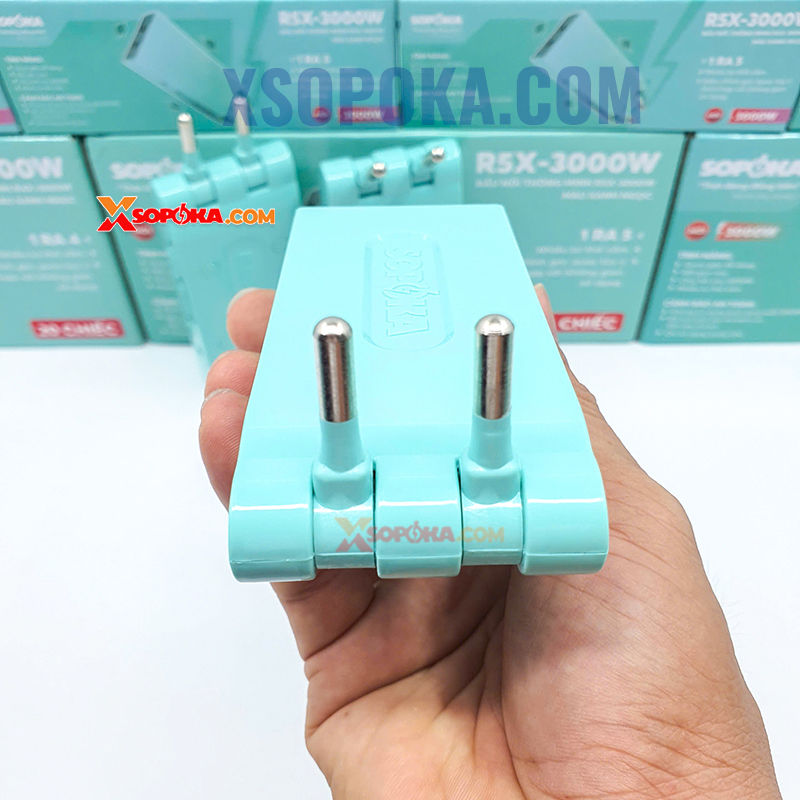 Ổ Chia Điện 5 Lỗ Dẹp Cổ Xoay 3000W R5X-3000W SOPOKA