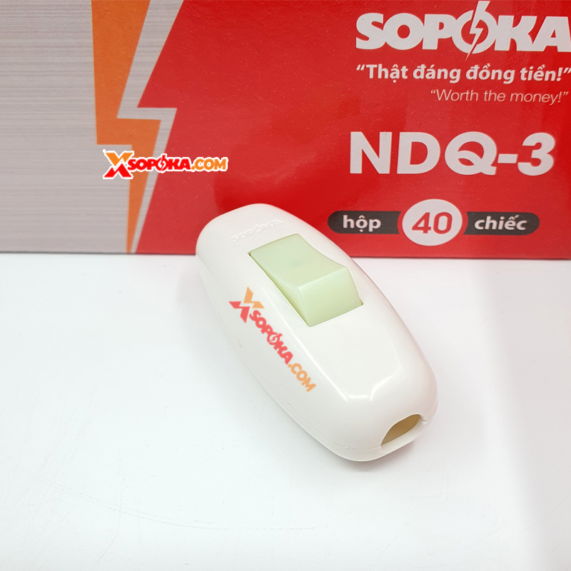 Công Tắc Treo Quả Nhót Dạ Quang 1200W 5A NDQ-3 SOPOKA