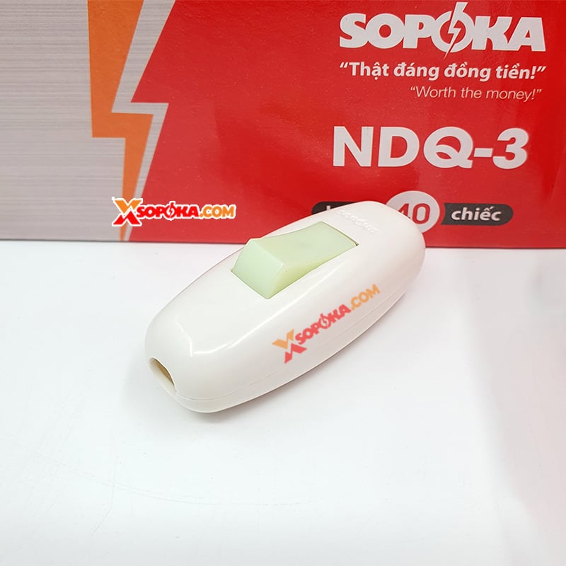 Công Tắc Treo Quả Nhót Dạ Quang 1200W 5A NDQ-3 SOPOKA