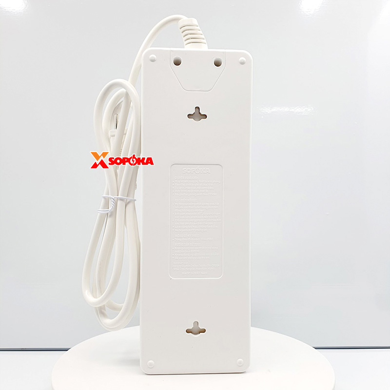 Ổ Cắm Điện 10 Lỗ Chéo Không Vướng Dây 2200W 10A 10A2/10A4/10A6 SOPOKA