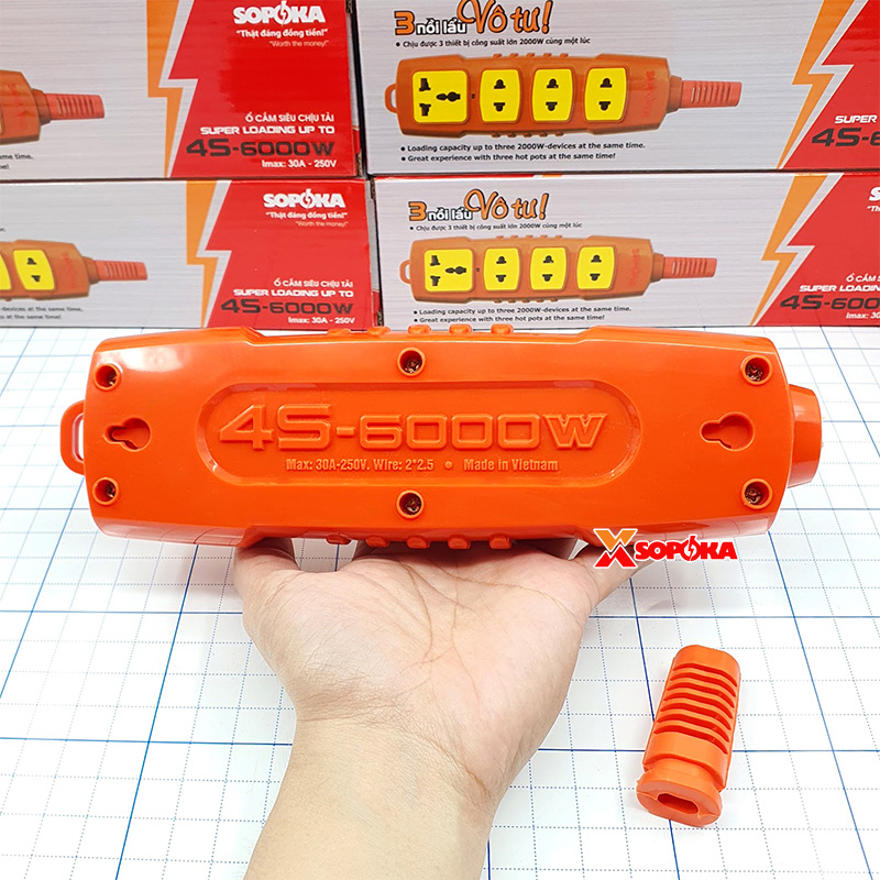 Ổ Cắm Điện 4 Lỗ Không Dây 6000W 4S-6000W SOPOKA