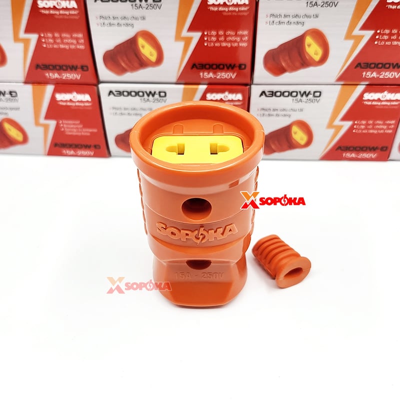 Phích Cắm Điện Âm Siêu Chịu Tải 3000W A3000W-D SOPOKA