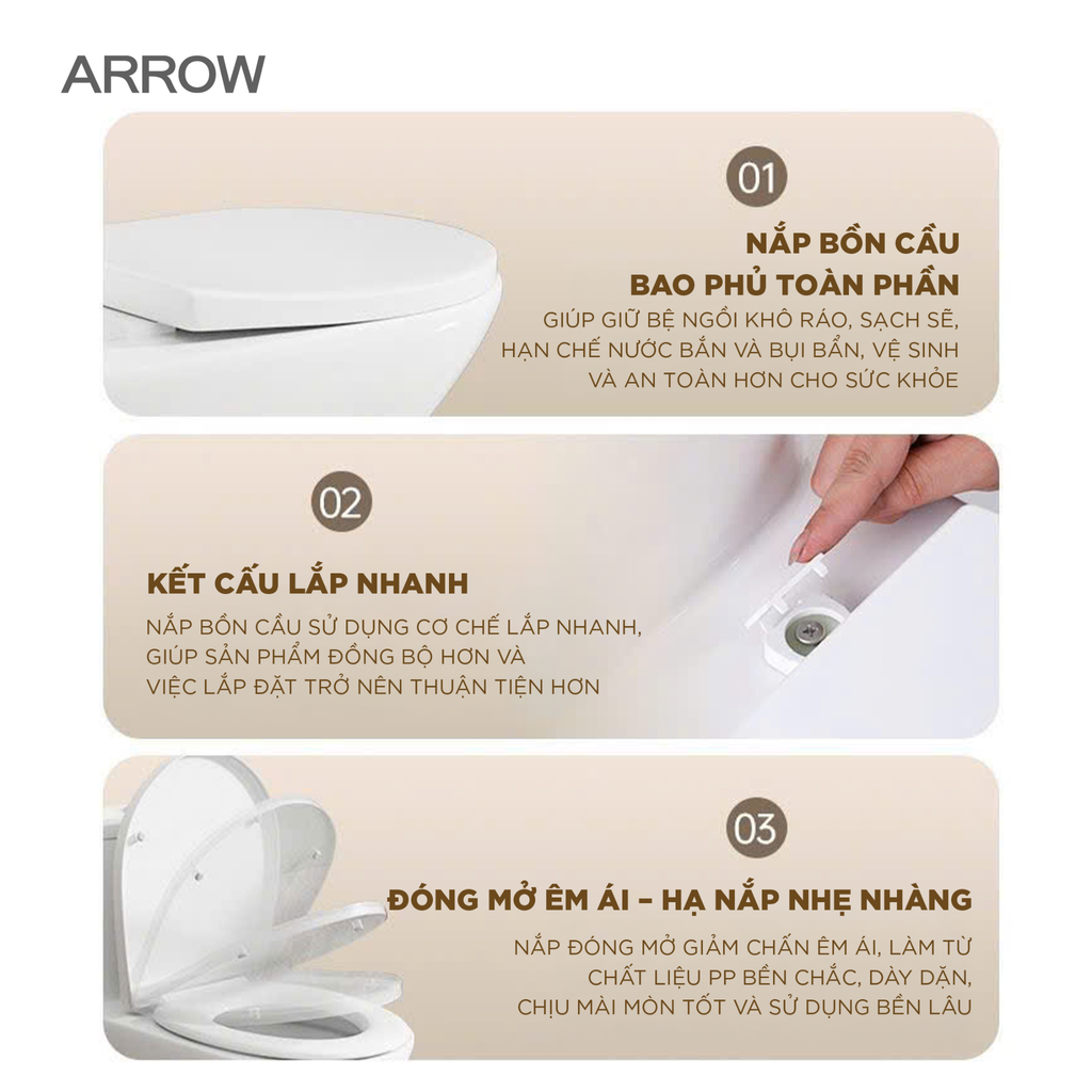 Bồn cầu một khối Arrow AG1003M/AG1003