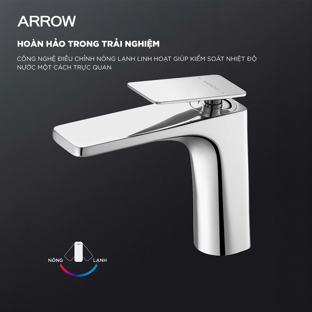 Vòi lavabo nóng lạnh Arrow AMP11856