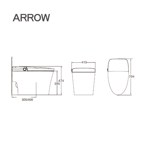 Bồn cầu thông minh Arrow AKB1103-AM