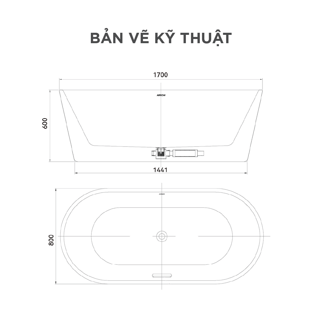 Bồn tắm cao cấp Arrow A1702TQU1