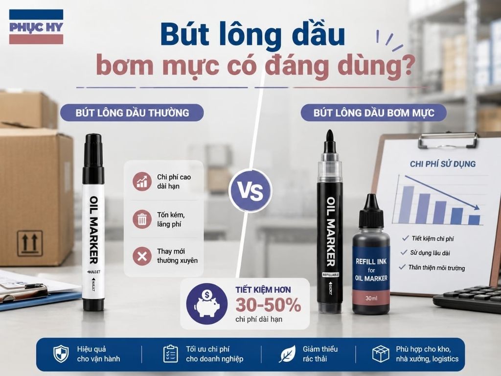 Có nên dùng bút lông dầu bơm mực cho doanh nghiệp