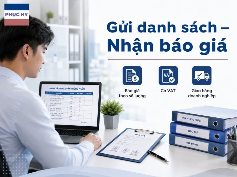 Gửi danh sách nhận báo giá bìa trình ký văn phòng cho doanh nghiệp