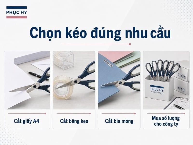 Cách chọn kéo văn phòng theo nhu cầu sử dụng