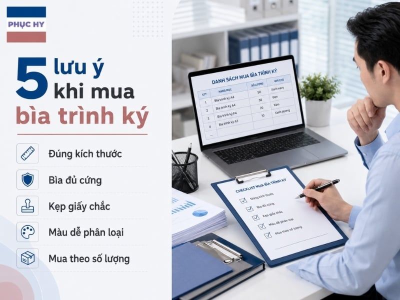 Lưu ý khi mua bìa trình ký cho công ty