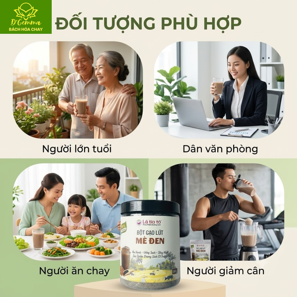 10 tác dụng của bột gạo lứt mè đen