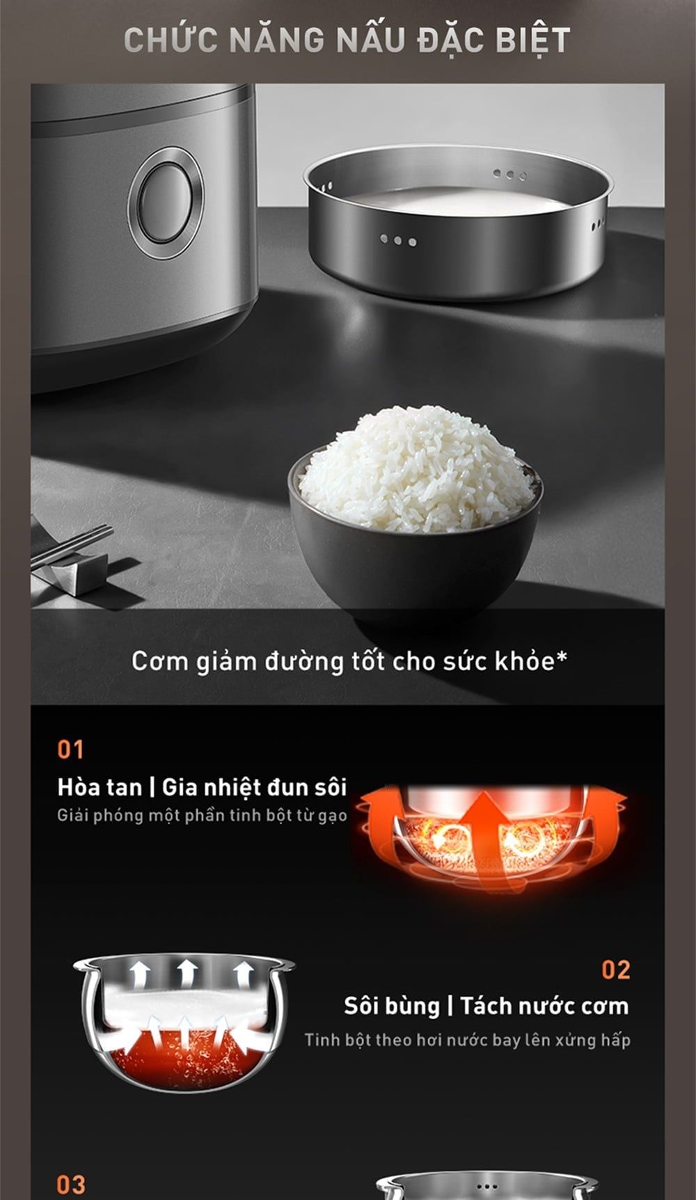 Cơm giảm đường tốt cho sức khỏe
