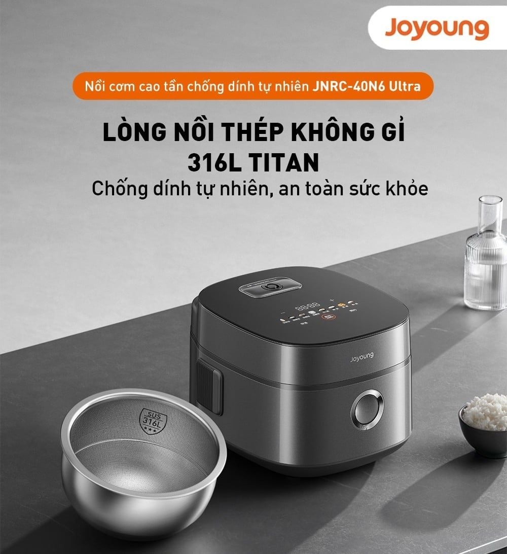 Nồi cơm điện cao tần chống dính tự nhiên JNRC-40N6 Ultra chất lượng, cao cấp, dung tích 1.5L