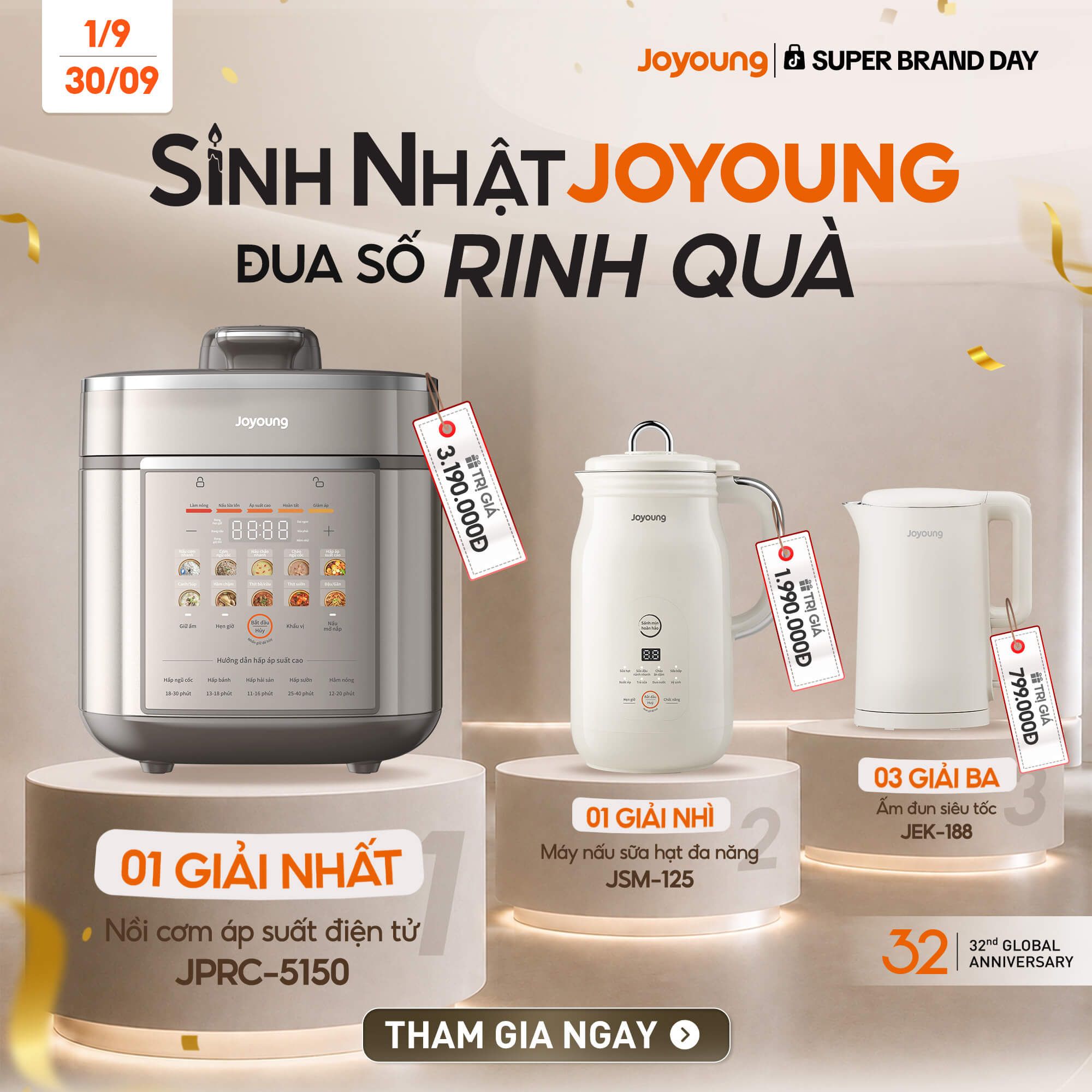Sinh Nhật Joyoung - Đua Số Rinh Quà trên Tiktok Shop