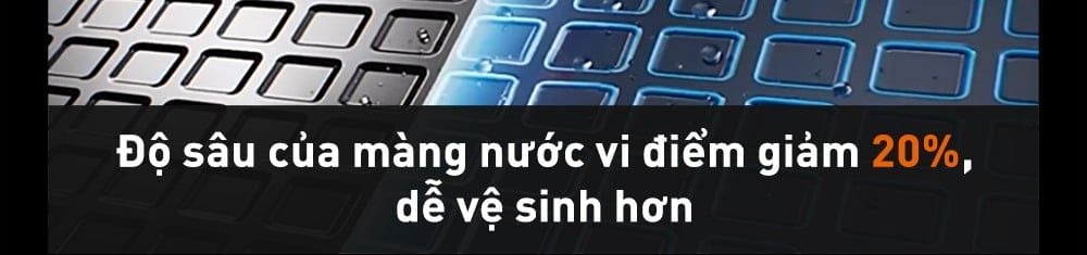 Thiết kế vi điểm dễ vệ sinh trên JNRC-40N6 Ultra