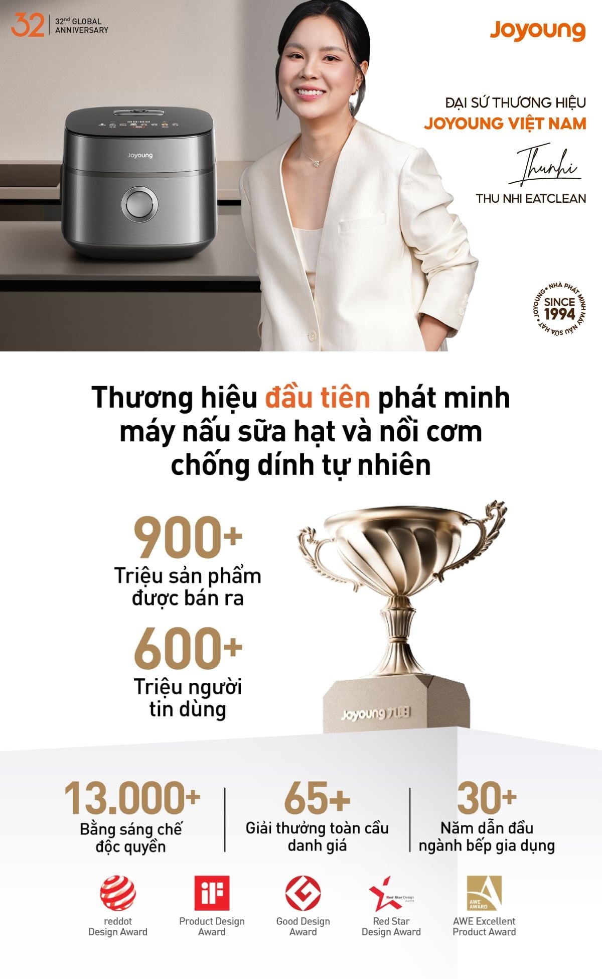 Thu Nhi Eatclean yêu thích nồi cơm cao tần JNRC-40N6 Ultra