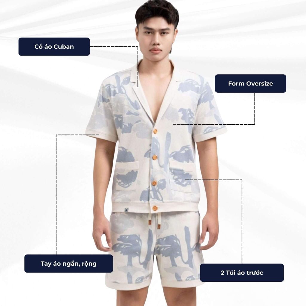 mô tả chi tiết áo sơ mi pin parasol